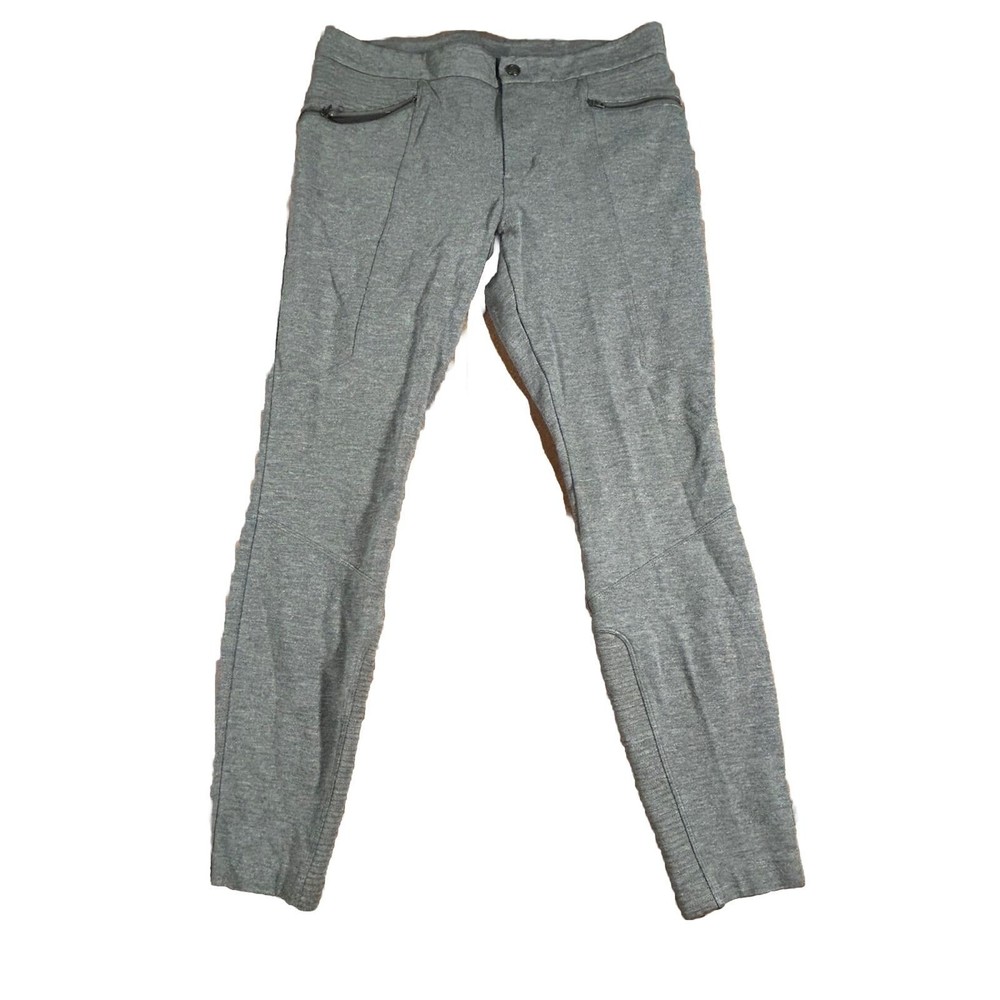 Athleta Ponte Moto Leggings Snap Button Closure